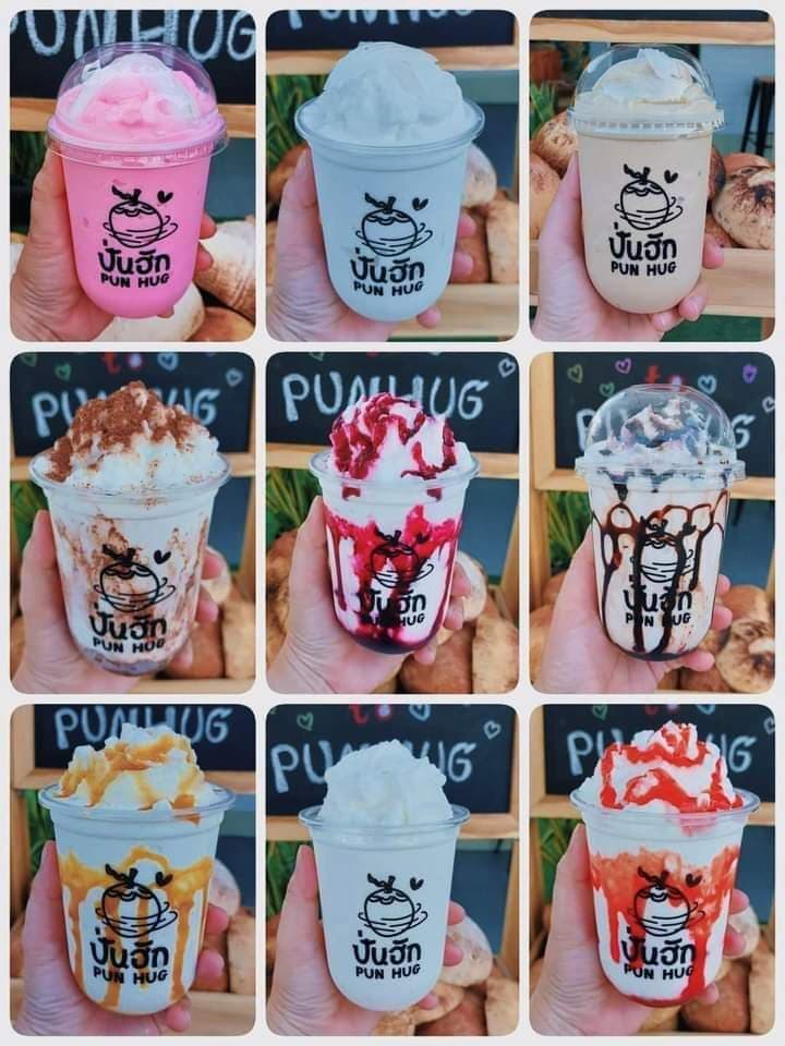 ปั่นฮัก มะพร้าวเผาปั่นนมสด-บางแสน