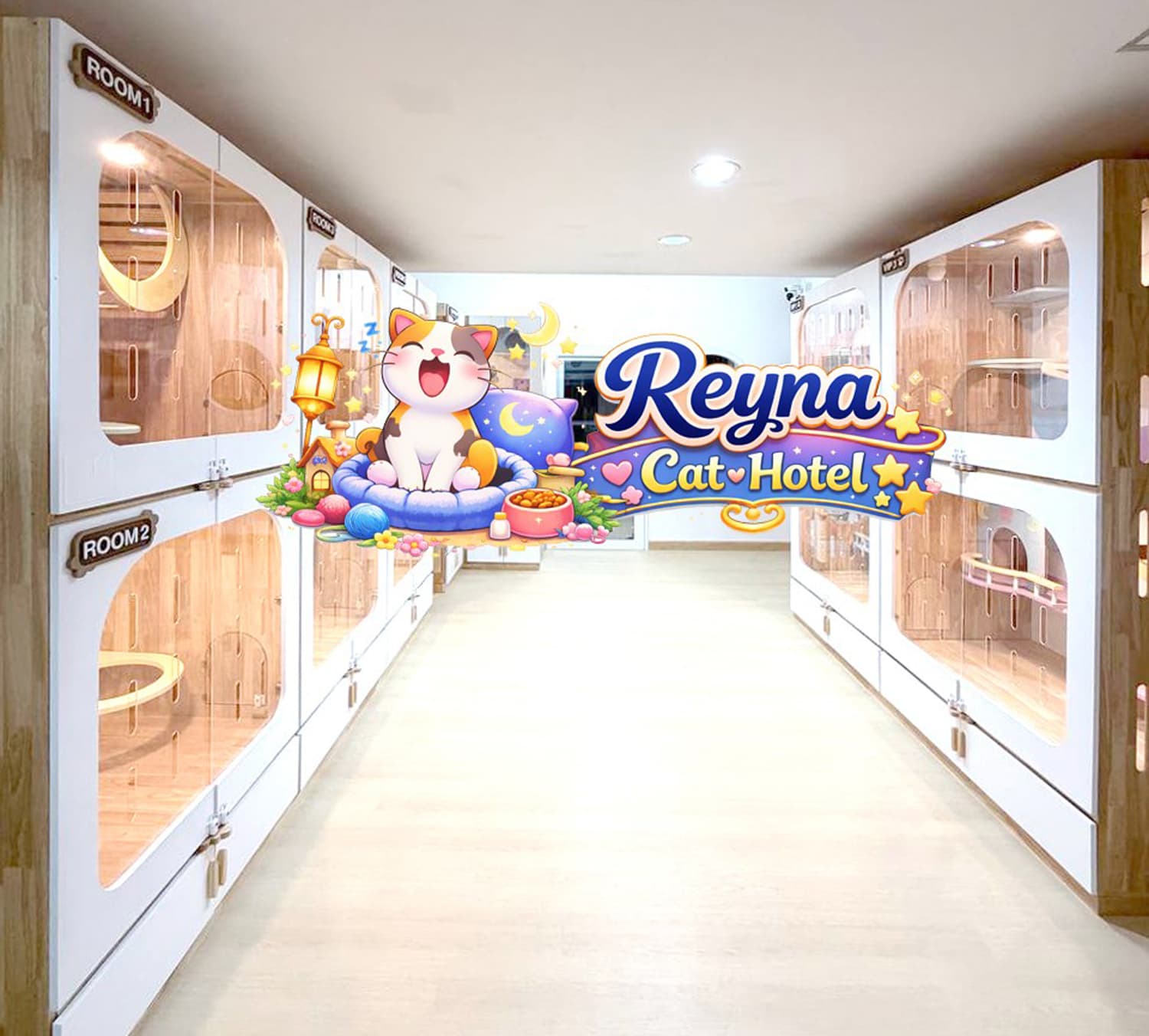 โรงแรมแมวเรน่าแคทบางแสน และกรูมมิ่ง